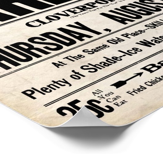 BBQ - Barbeque alles wat u kunt eten afdrukken Poster (Hoek)