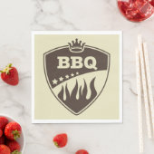 BBQ Barbeque Badge Logo Embleem Servet (Insitu)