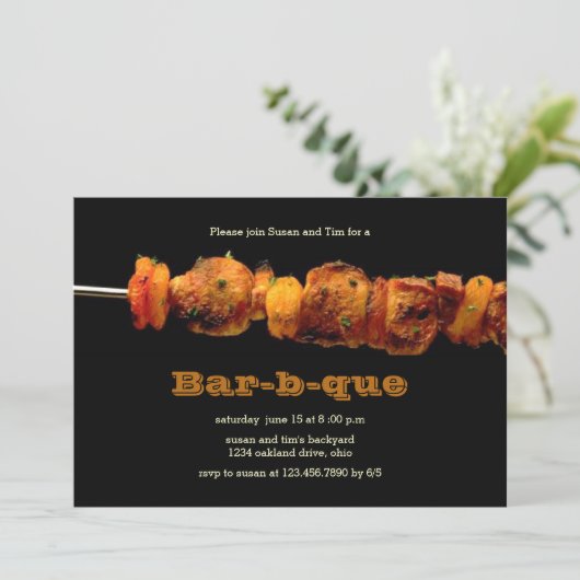 BBQ/Barbeque Uitnodiging (Staand voorkant)