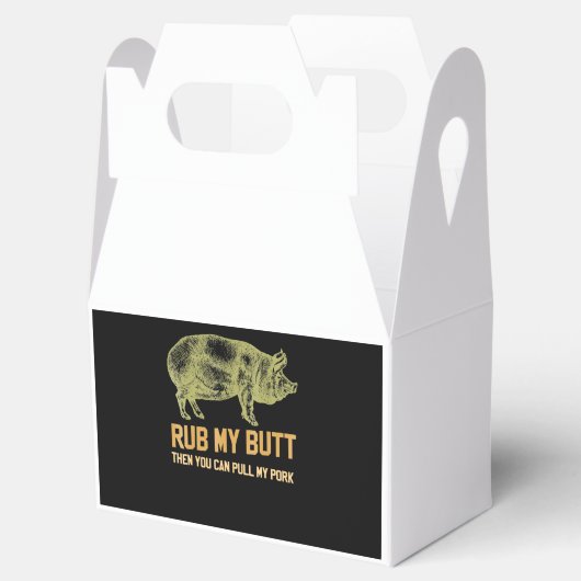 BBQ | BBQ Grill pig Funny Pork ID roke die roest Bedankdoosjes (Geopend)