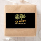 BBQ | BBQ Grill pig Funny Pork ID roke die roest Etiket (Insitu)