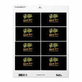BBQ | BBQ Grill pig Funny Pork ID roke die roest Etiket (Full Sheet)