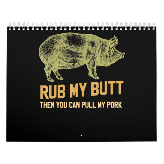 BBQ | BBQ Grill pig Funny Pork ID roke die roest Kalender (Hoes)