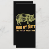 BBQ | BBQ Grill pig Funny Pork ID roke die roest Menu (Voorkant / Achterkant)