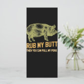 BBQ | BBQ Grill pig Funny Pork ID roke die roest Menu (Staand voorkant)