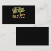 BBQ | BBQ Grill pig Funny Pork ID roke die roest Visitekaartje (Voorkant / Achterkant)