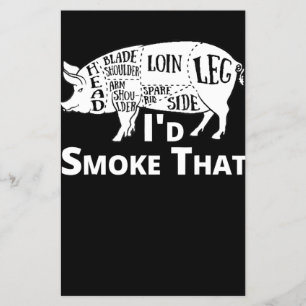BBQ BBQ Grill Pig Pork ID Rook dat Man geeft Flyer