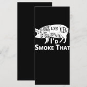 BBQ | BBQ Grill Pig Pork ID Rook dat Man geeft Menu (Voorkant / Achterkant)