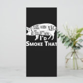 BBQ | BBQ Grill Pig Pork ID Rook dat Man geeft Menu (Staand voorkant)