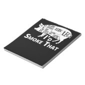 BBQ | BBQ Grill Pig Pork ID Rook dat Man geeft Notitieblok (Linkerzijde)
