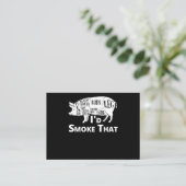 BBQ | BBQ Grill Pig Pork ID Rook dat Man geeft Visitekaartje (Staand voorkant)