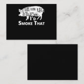 BBQ | BBQ Grill Pig Pork ID Rook dat Man geeft Visitekaartje (Voorkant / Achterkant)