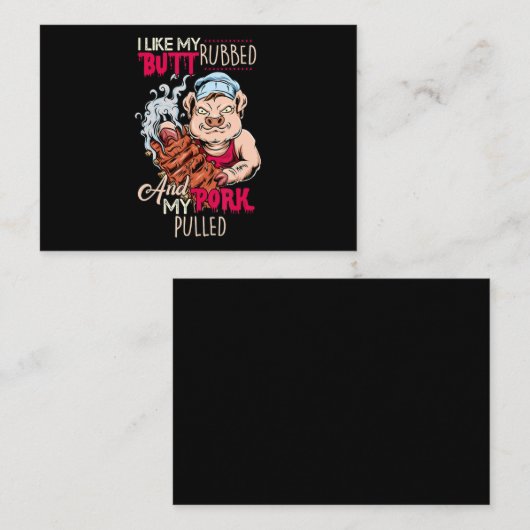 BBQ|BBQ Grillmaster like Butt Rubbed and Pork Pull Visitekaartje (Voorkant / Achterkant)