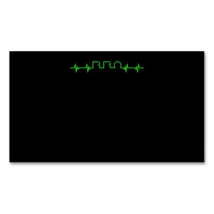 BBQ   BBQ hartslag Funny BBQ is Mijn reddingslijn Magnetisch Visitekaartje