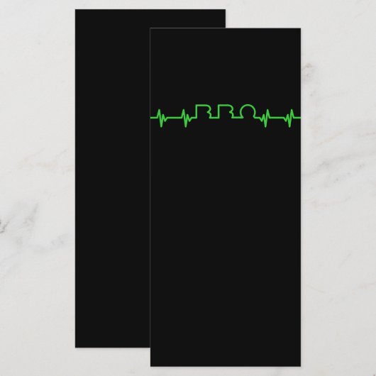 BBQ | BBQ Heartbeat Grappige BBQ Is Mijn Levenslij Menu (Voorkant / Achterkant)