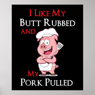 BBQ BBQ I hou van mijn buik, dat wordt gefilterd Poster