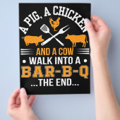 BBQ | BBQ Liefhebber Varken Kip Koe Loopt in bar B Flyer (Hand)