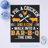 BBQ | BBQ Liefhebber Varken Kip Koe Loopt in bar B Flyer (Enkel)