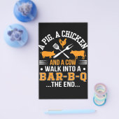 BBQ | BBQ Lover Pig Chicken Koe Walk in bar BBQ Flyer (Enkel)