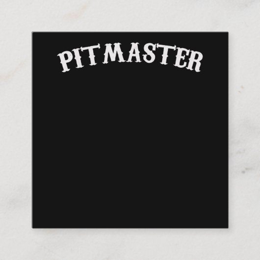 BBQ | BBQ Pitmaster Chef Dad Fars Day Vierkante Visitekaartje (Voorkant)