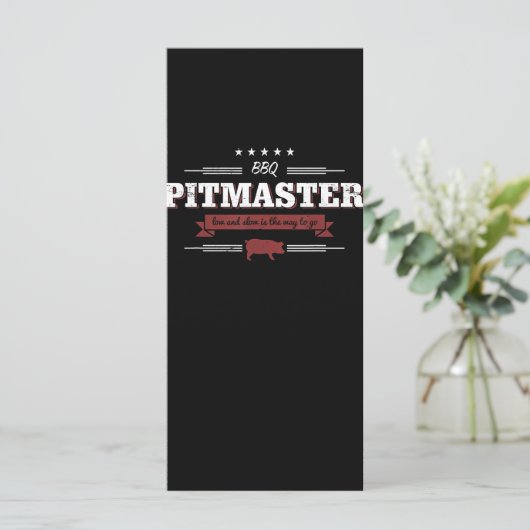 BBQ | BBQ Pitmaster Low en Slow is een manier om t Menu (Staand voorkant)