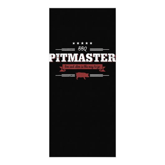 BBQ | BBQ Pitmaster Low en Slow is een manier om t Reclamekaart (Voorkant)