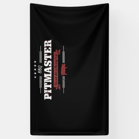 BBQ | BBQ Pitmaster Low en Slow is een manier om t Spandoek (Verticaal)