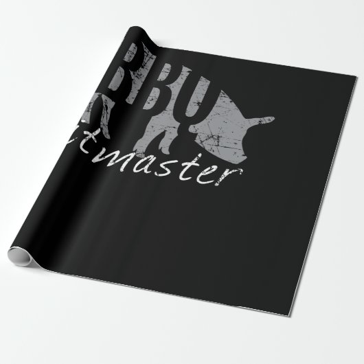 BBQ | BBQ Pitmaster Pig Grilling Grill Fars Day Cadeaupapier (Uitgerold)