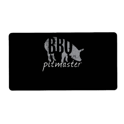 BBQ | BBQ Pitmaster Pig Grilling Grill Fars Day Etiket (Voorkant)
