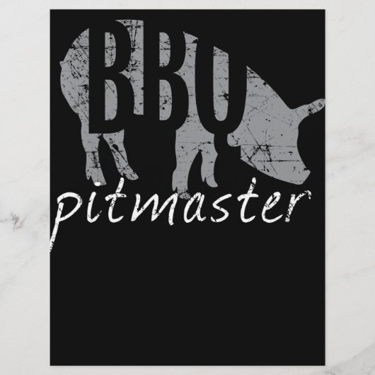 BBQ | BBQ Pitmaster Pig Grilling Grill Fars Day Flyer (Voorkant)