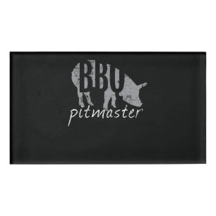 BBQ BBQ Pitmaster Pig Grilling Grill Fars Day Naambadge