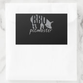 BBQ | BBQ Pitmaster Pig Grilling Grill Fars Day Rechthoekige Sticker (Tas)