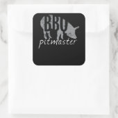 BBQ | BBQ Pitmaster Pig Grilling Grill Fars Day Vierkante Sticker (Tas)
