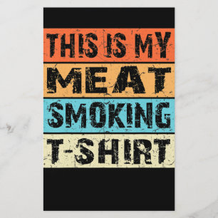 BBQ BBQ-roker Dit is mijn Vleesroken-cadeau Briefpapier