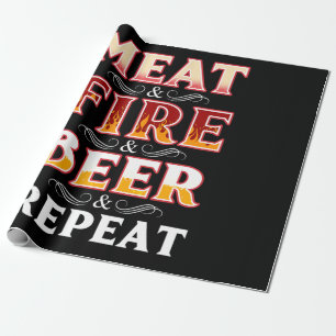 BBQ   BBQ Rooking Vuurbeerder van BBQ Grill Herhal Cadeaupapier