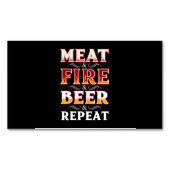 BBQ | BBQ Rooking Vuurbeerder van BBQ Grill Herhal Magnetisch Visitekaartje (Voorkant)