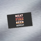 BBQ | BBQ Rooking Vuurbeerder van BBQ Grill Herhal Magnetisch Visitekaartje (Voorbeeld)
