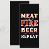 BBQ | BBQ Rooking Vuurbeerder van BBQ Grill Herhal Menu (Voorkant / Achterkant)