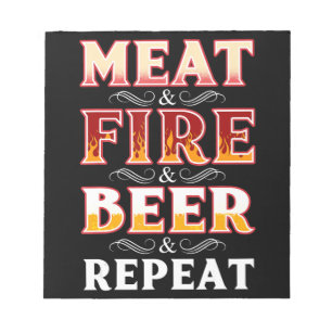 BBQ   BBQ Rooking Vuurbeerder van BBQ Grill Herhal Notitieblok