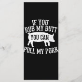 BBQ | BBQ Rub My Butt Pull My Pork Smoker Grilling Menu (Voorkant)