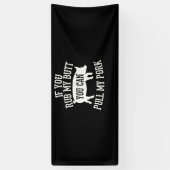 BBQ | BBQ Rub My Butt Pull My Pork Smoker Grilling Spandoek (Verticaal)