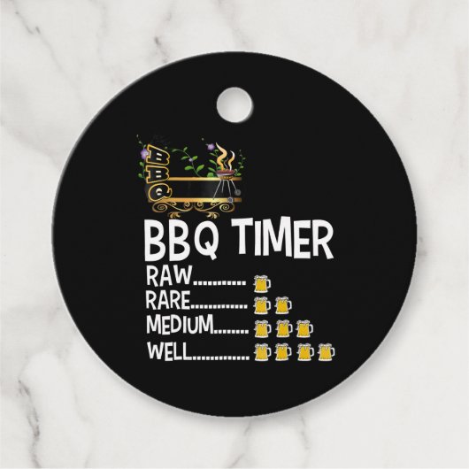 BBQ | BBQ Timer Barbecue Funny Grilling Gift Bedankjes Labels (Voorkant)
