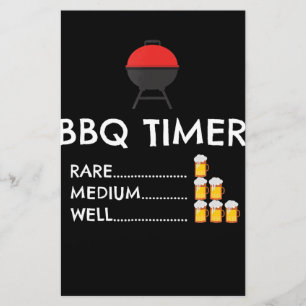 BBQ  BBQ Timer Barbecue Funny Grilling Gift Briefpapier