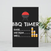 BBQ |BBQ Timer Barbecue Funny Grilling Gift Briefpapier (Staand voorkant)