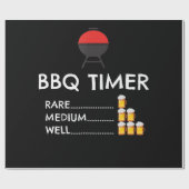BBQ |BBQ Timer Barbecue Funny Grilling Gift Cadeaupapier (Vlak)