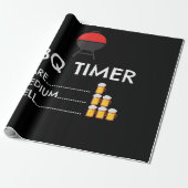 BBQ |BBQ Timer Barbecue Funny Grilling Gift Cadeaupapier (Uitgerold)