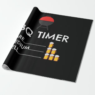 BBQ  BBQ Timer Barbecue Funny Grilling Gift Cadeaupapier