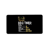 BBQ | BBQ Timer Barbecue Funny Grilling Gift Etiket (Voorkant)