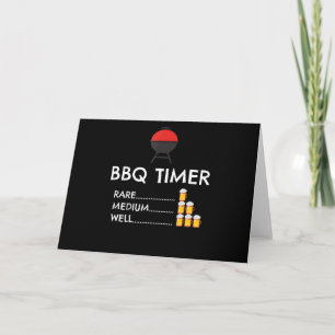 BBQ BBQ Timer Barbecue Funny Grilling Gift Feestdagen Kaart