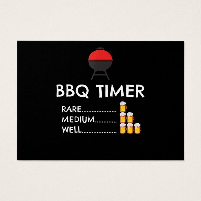BBQ |BBQ Timer Barbecue Funny Grilling Gift Visitekaartje (Voorkant)